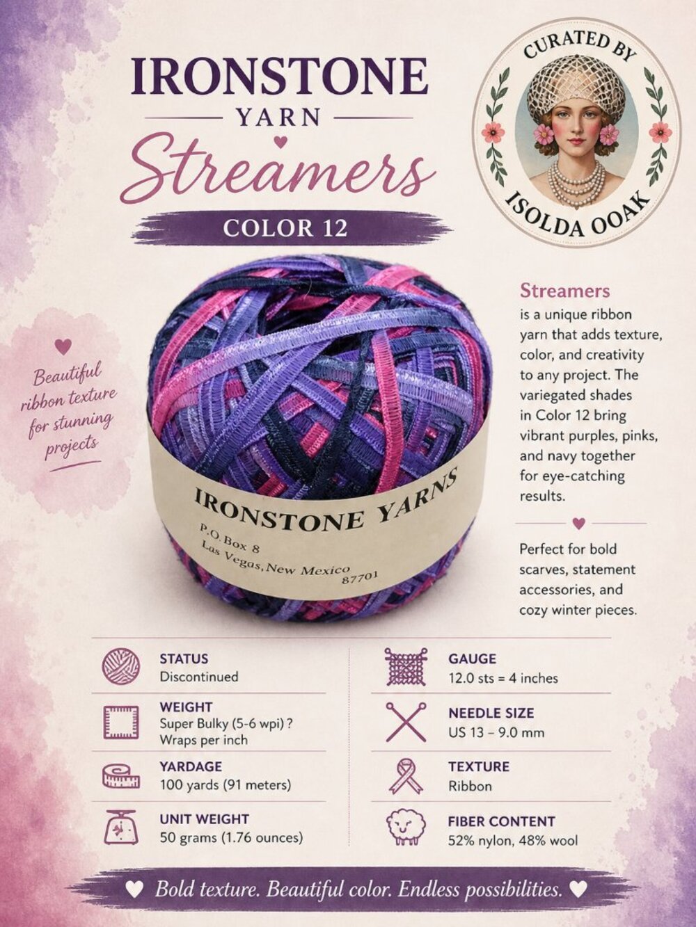 Ironstone Yarn Streamers Color 12